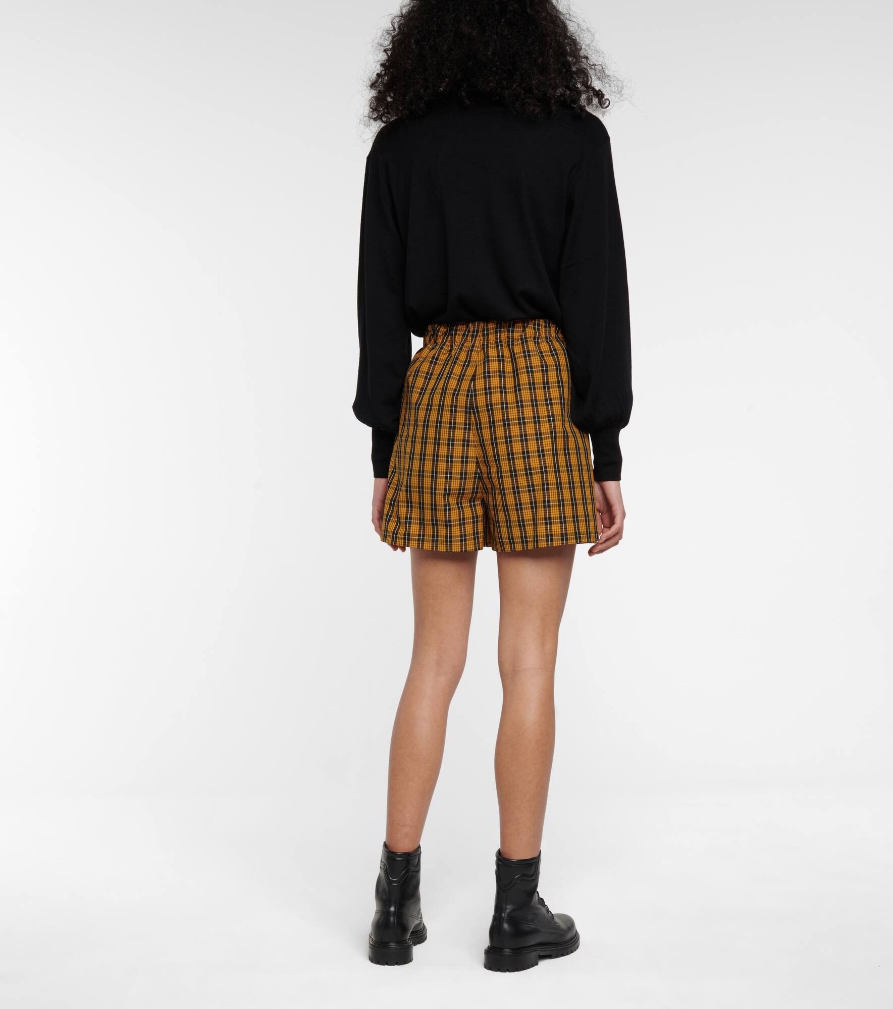 Checked cotton shorts - 3