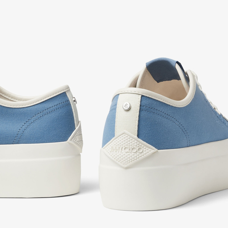 Palma Maxi/F
Denim and Latte Canvas Platform Trainers with Embroidered Logo 3
