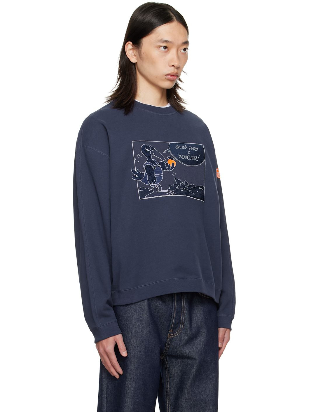 Moncler x Gilga Farm Navy Cotton Sweatshirt - 2