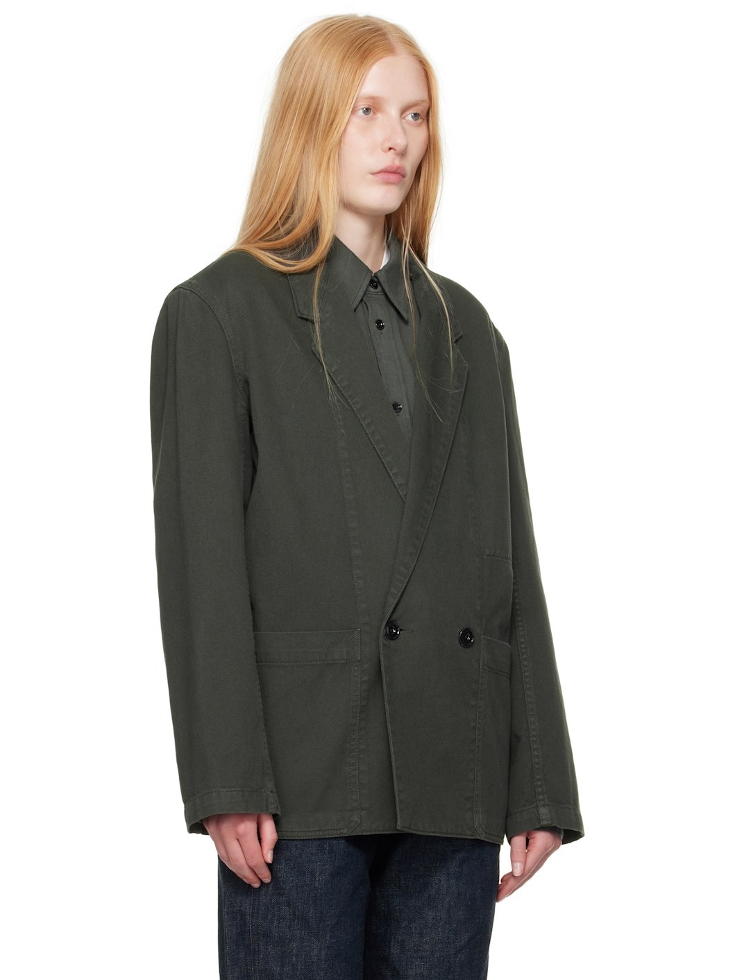 Navy Workwear Denim Blazer - 2