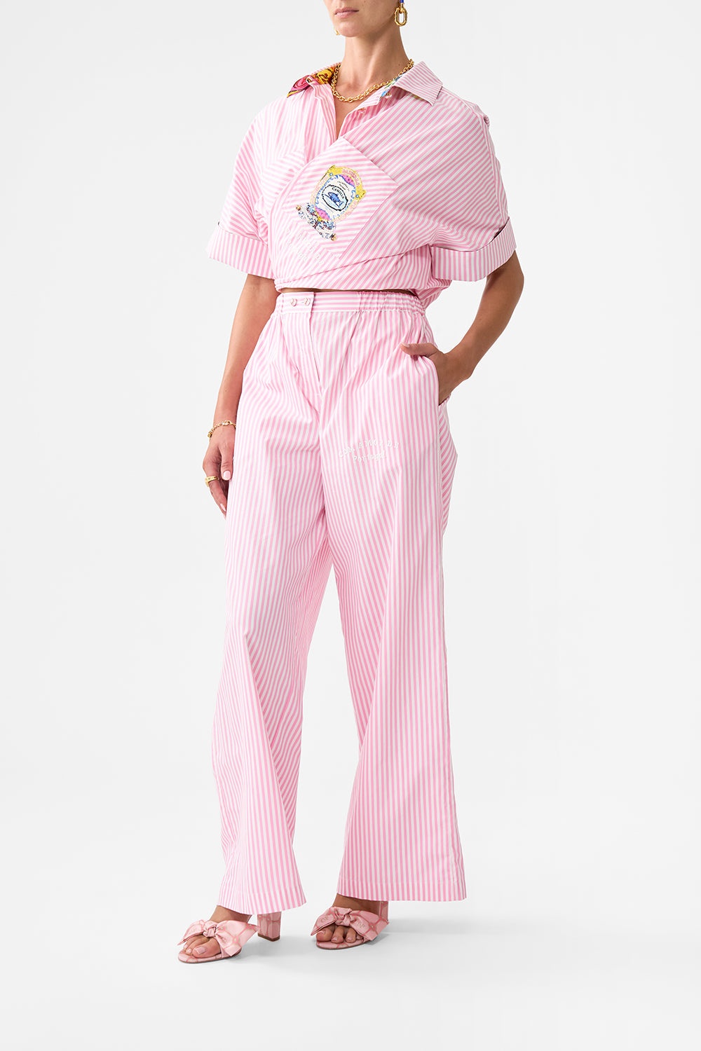 BUTTON FRONT LOUNGE PANT - 4