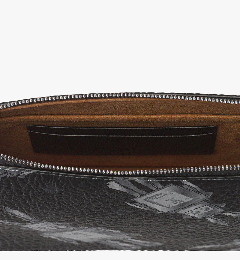 Wristlet Standing Pouch With Chain Strap in Rabot Visetos 7