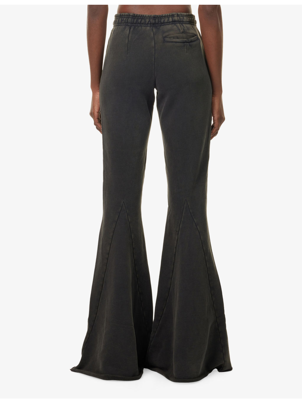 Heavy relaxed-fit flared organic-cotton jersey jogging bottoms - 4