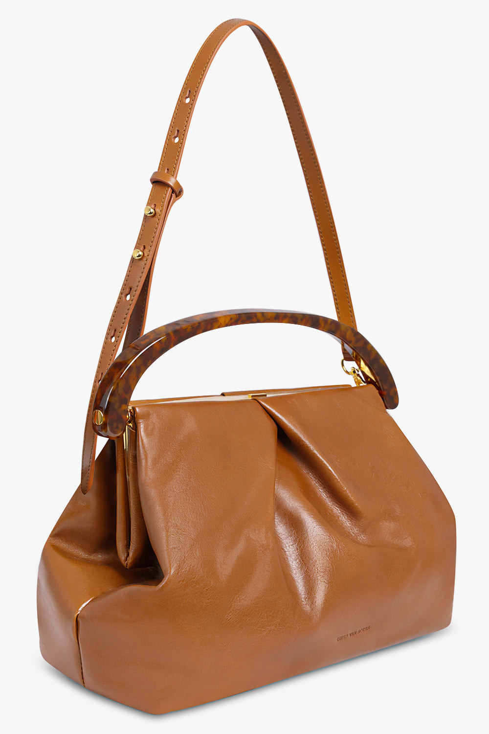 MEDIUM RESIN HANDLE BAG | TAN - 2
