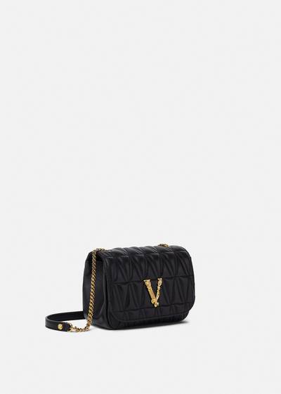 VERSACE Virtus Quilted Nappa Leather Evening Bag outlook