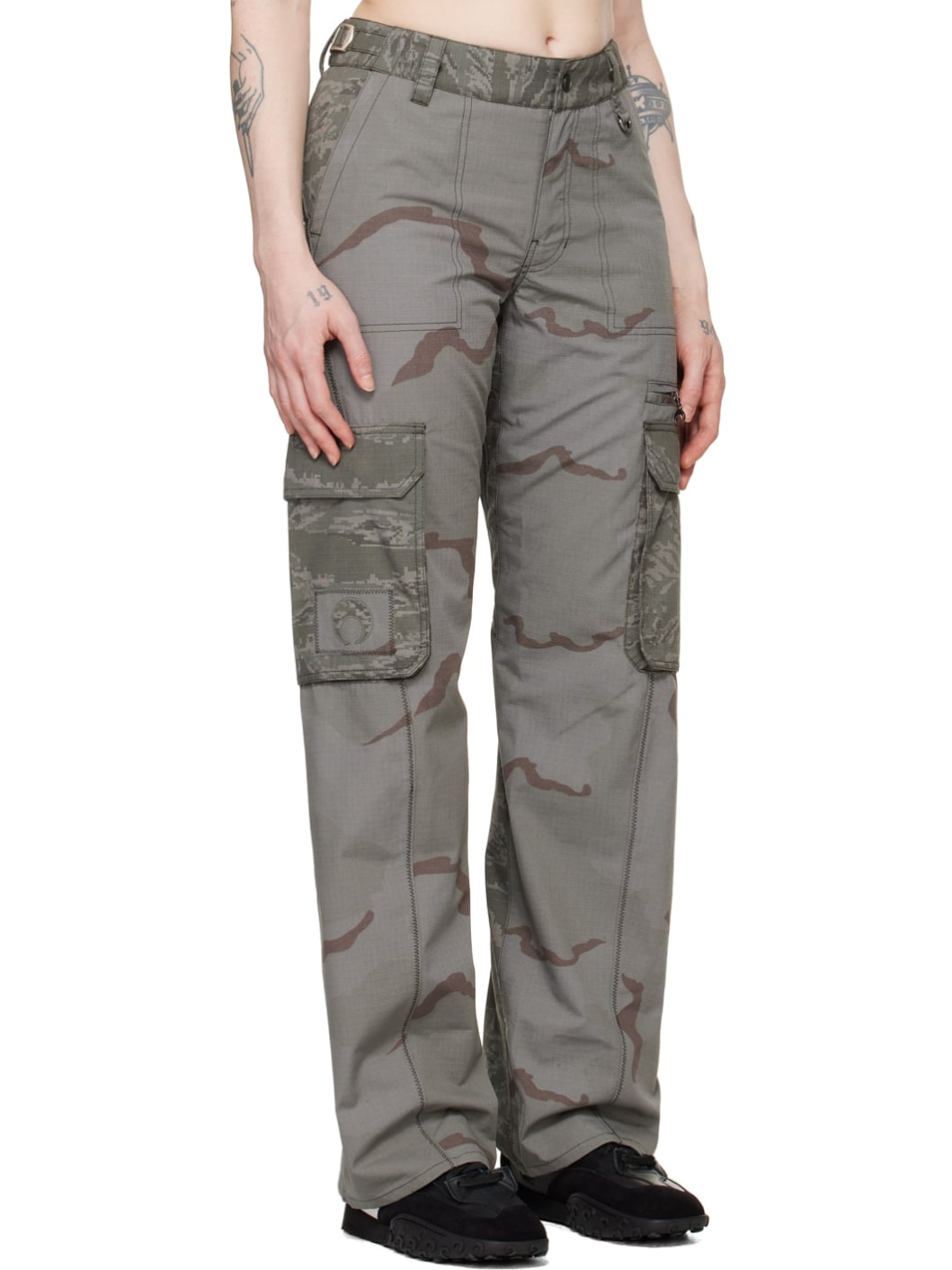 Gray Regenerated Camo Trousers - 2
