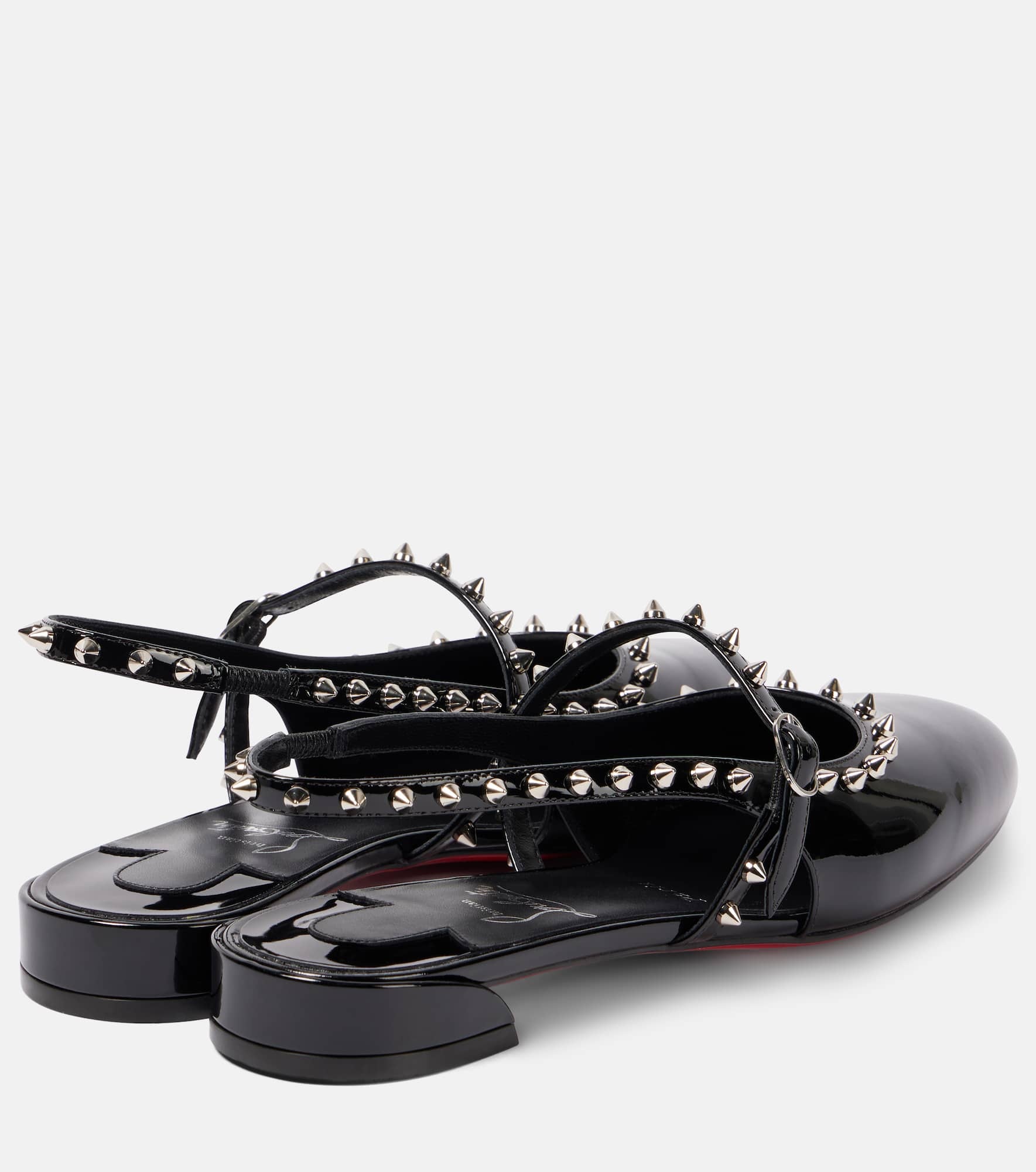 Sweet Janispikes patent leather slingback flats - 2