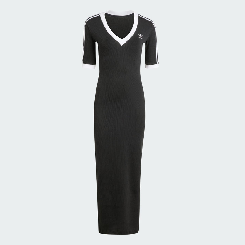 Adicolor 3-Stripes Knit V-Neck Dress 1