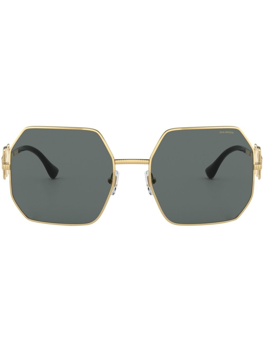 Medusa-plaque geometric-frame sunglasses - 1