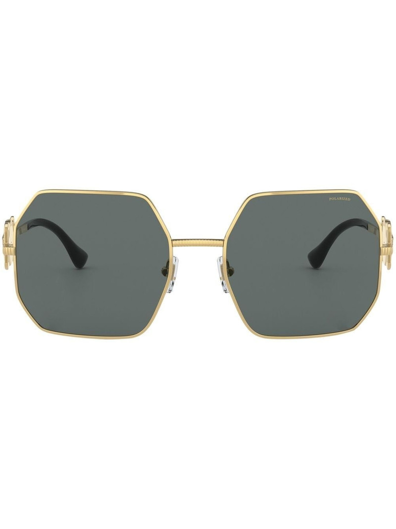 Medusa-plaque geometric-frame sunglasses 1