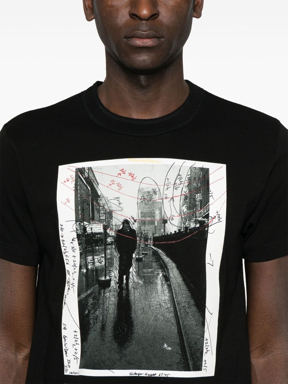 【sacai】James Dean Layered Sleeves Cotton T-Shirt sacai Black 'James Dean' L/S T-shirt Sacai