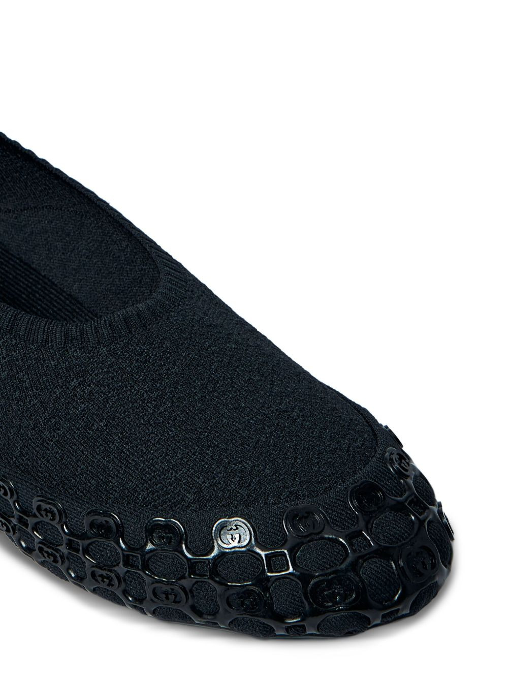 logo-motif flat sole slippers - 3