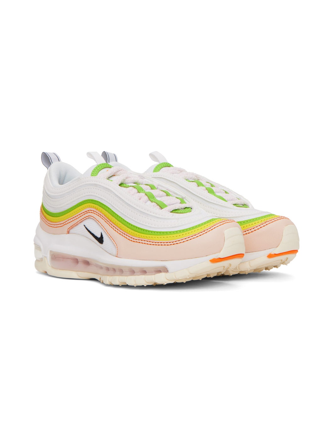 White & Pink Air Max 97 Sneakers - 4