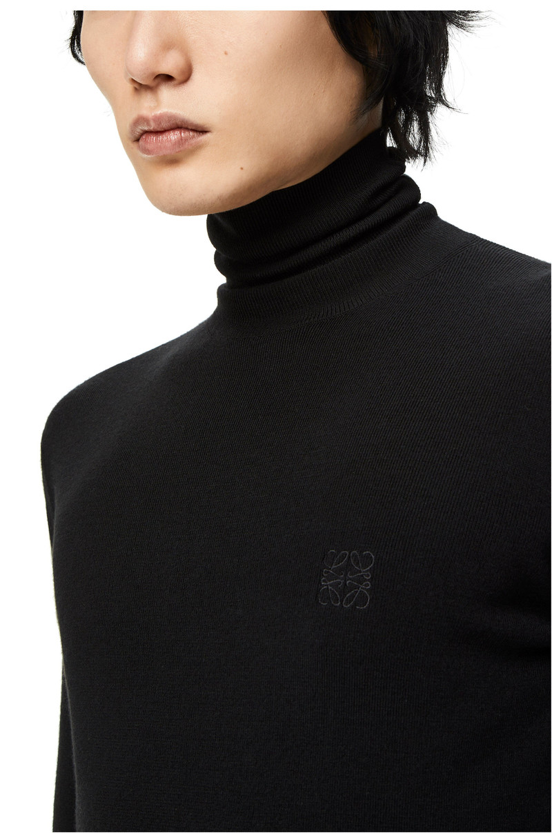 Turtleneck fine rib sweater in wool 5