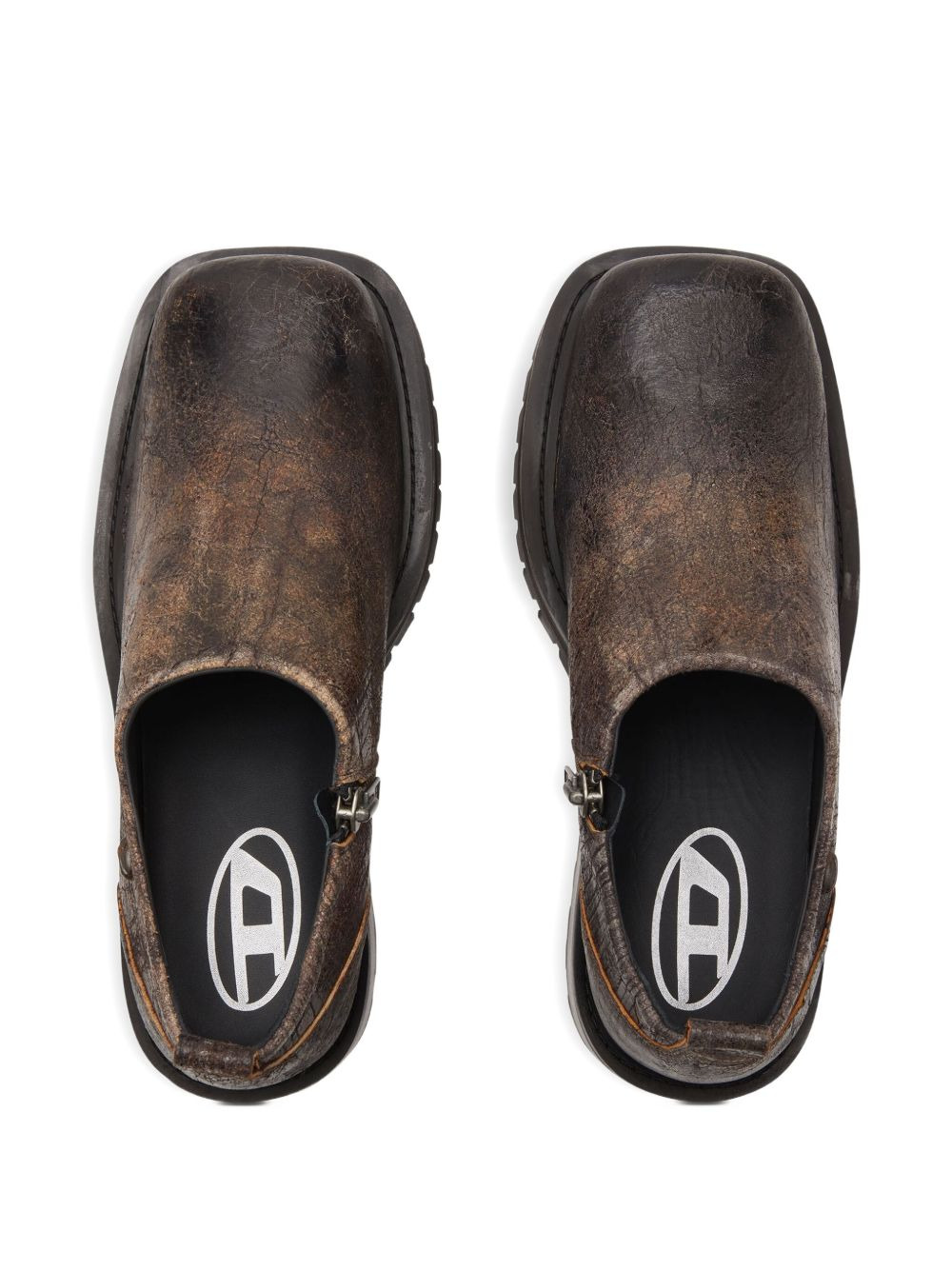 D-Texan zip-detail derby shoes - 3