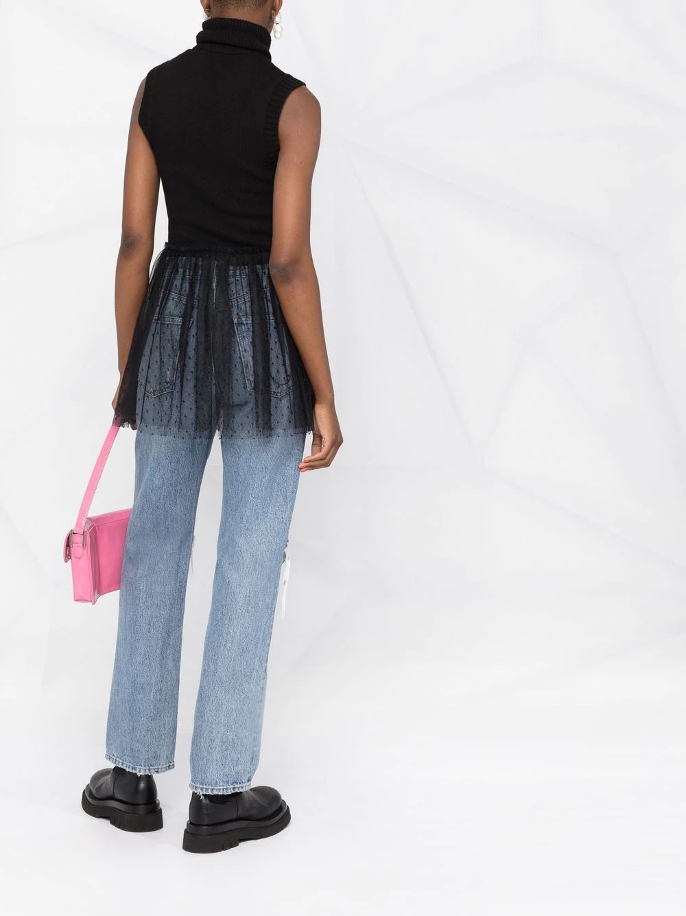 knitted peplum top - 6