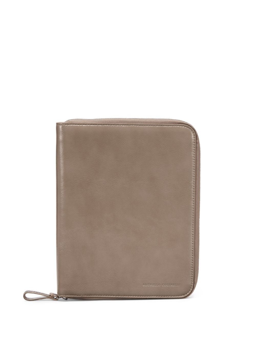 zip-up leather case - 1