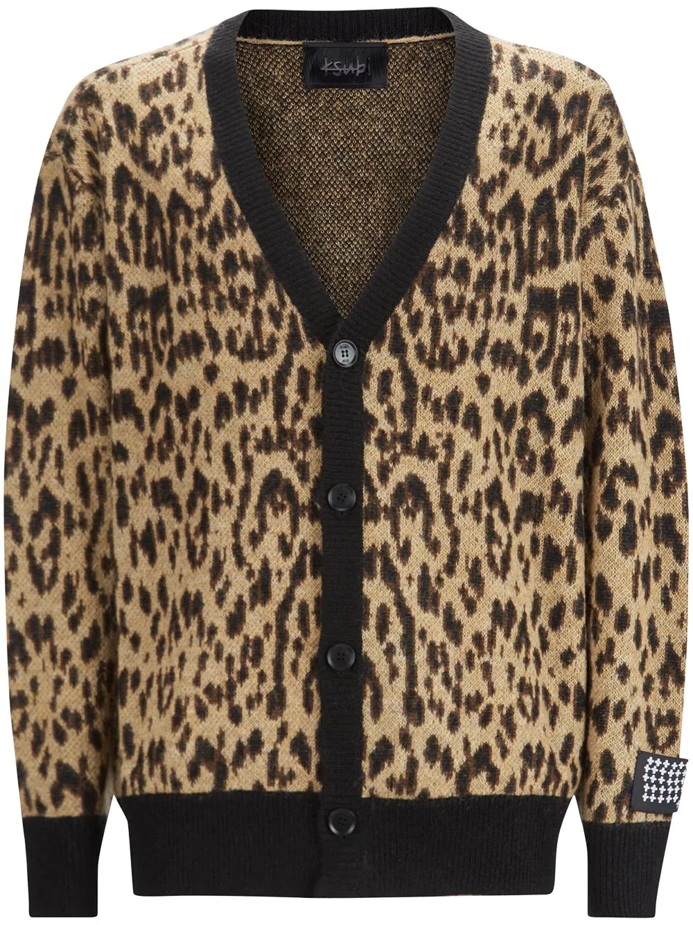 Jungle leopard print cardigan - 1