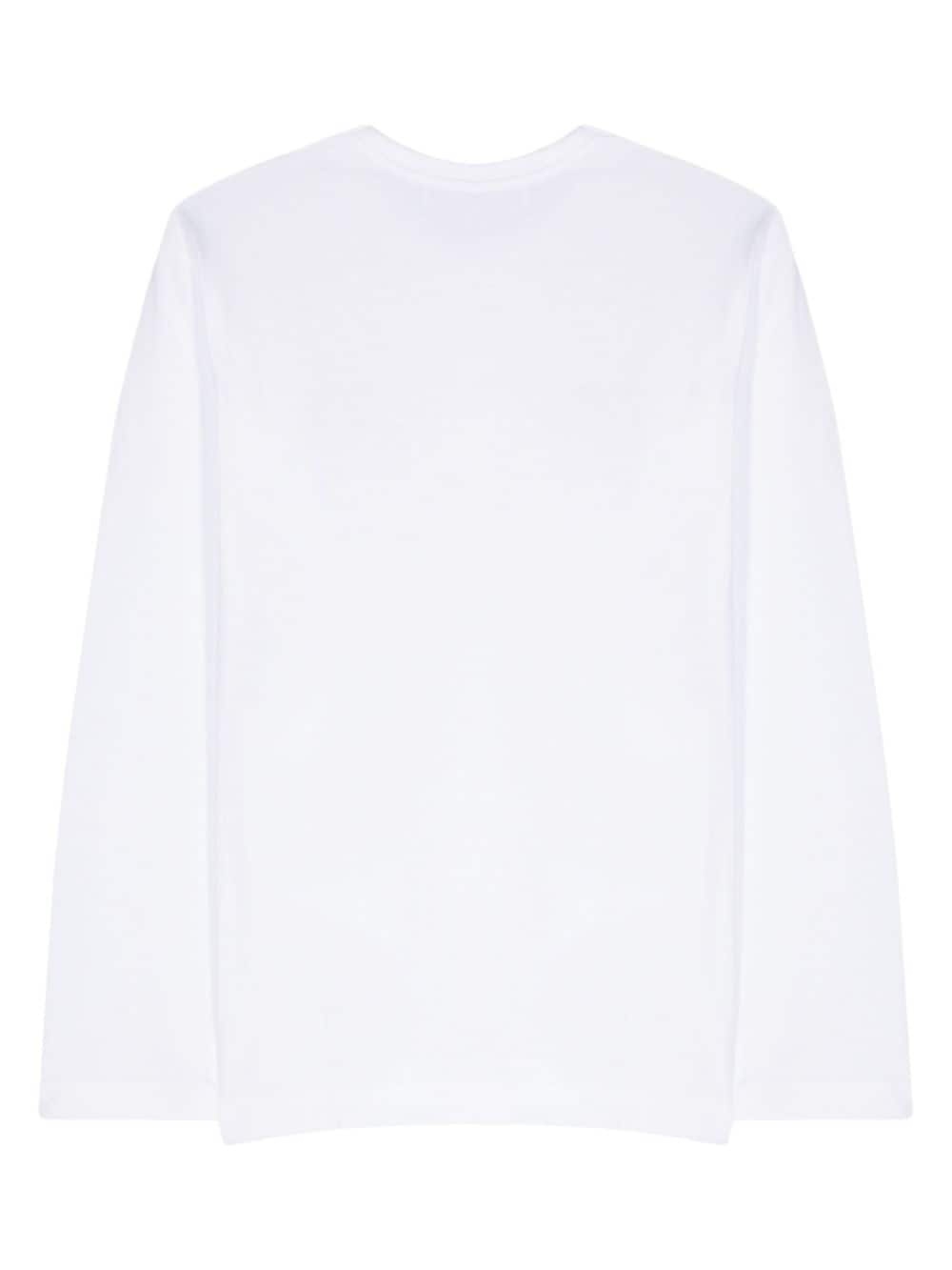 heart-patch cotton T-shirt - 2