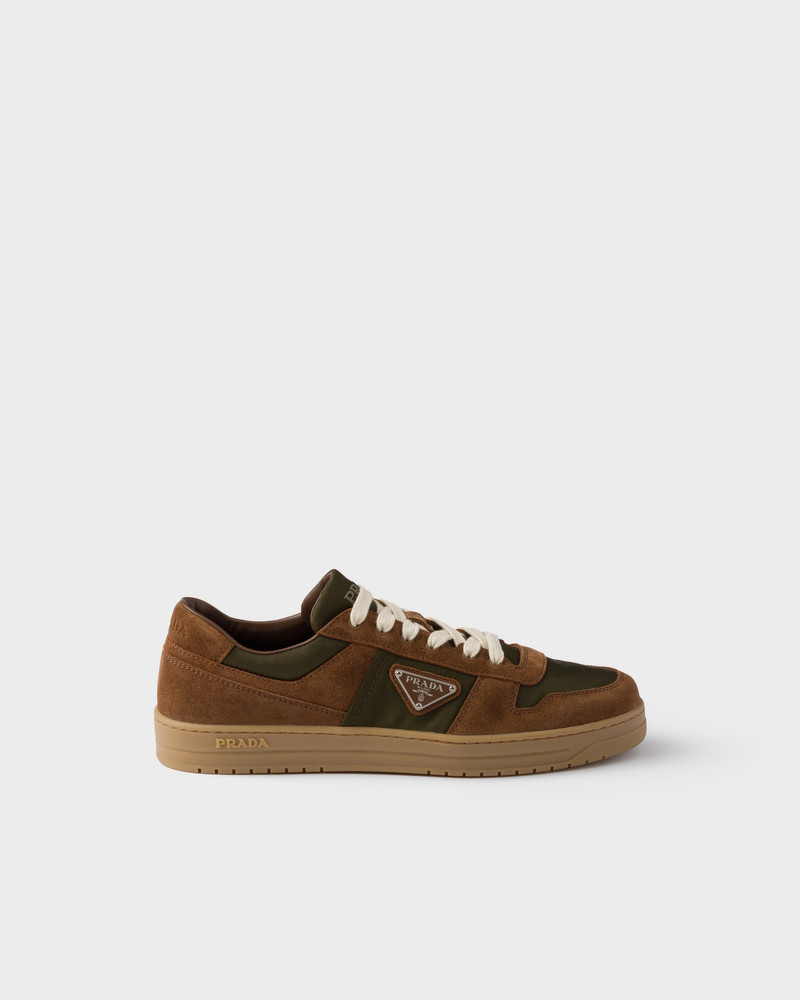 Prada Downtown Re-Nylon and suede sneakers outlook