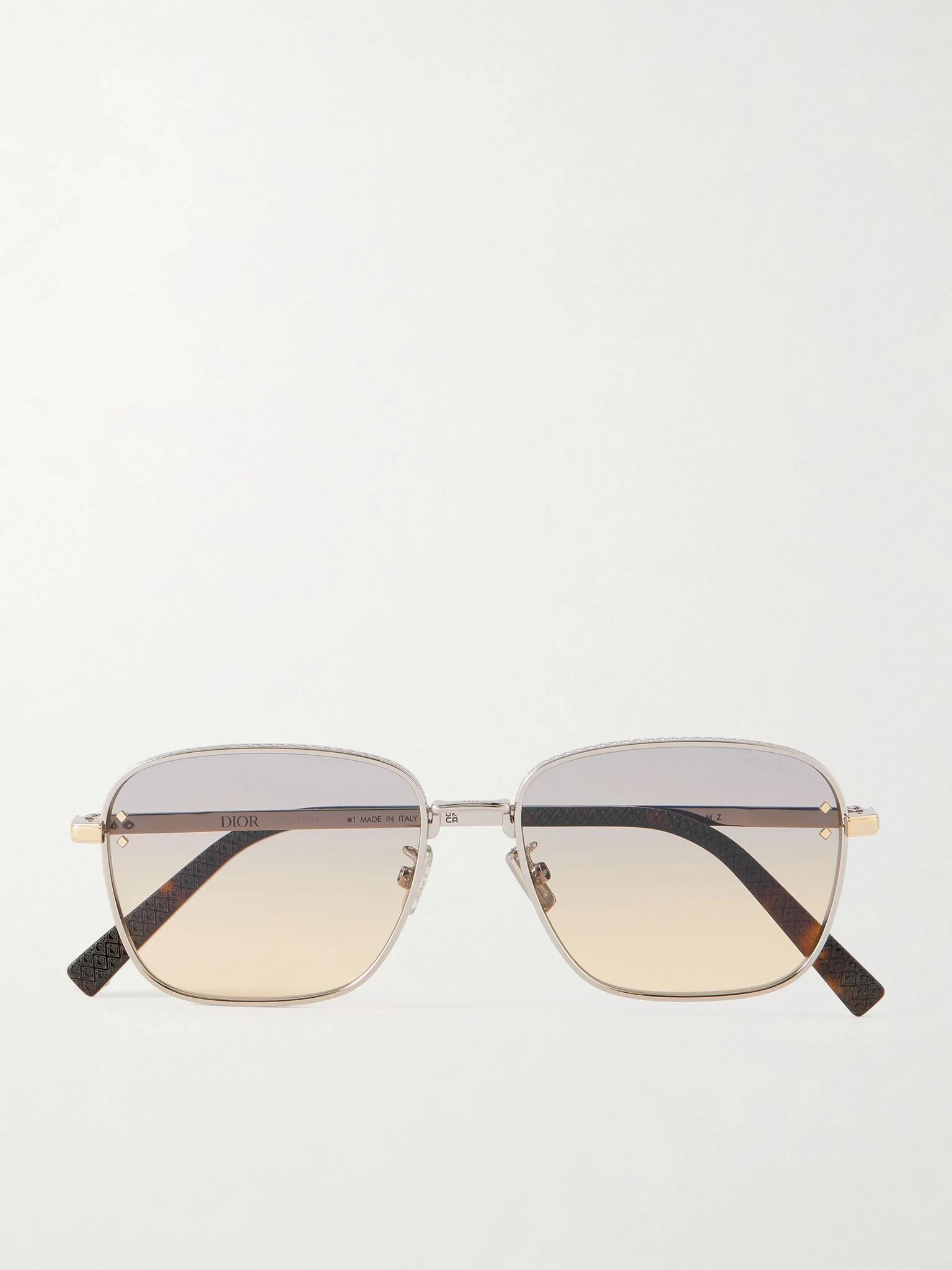 CD Diamond S4U D-Frame Silver-Tone Metal Sunglasses Silver - 1