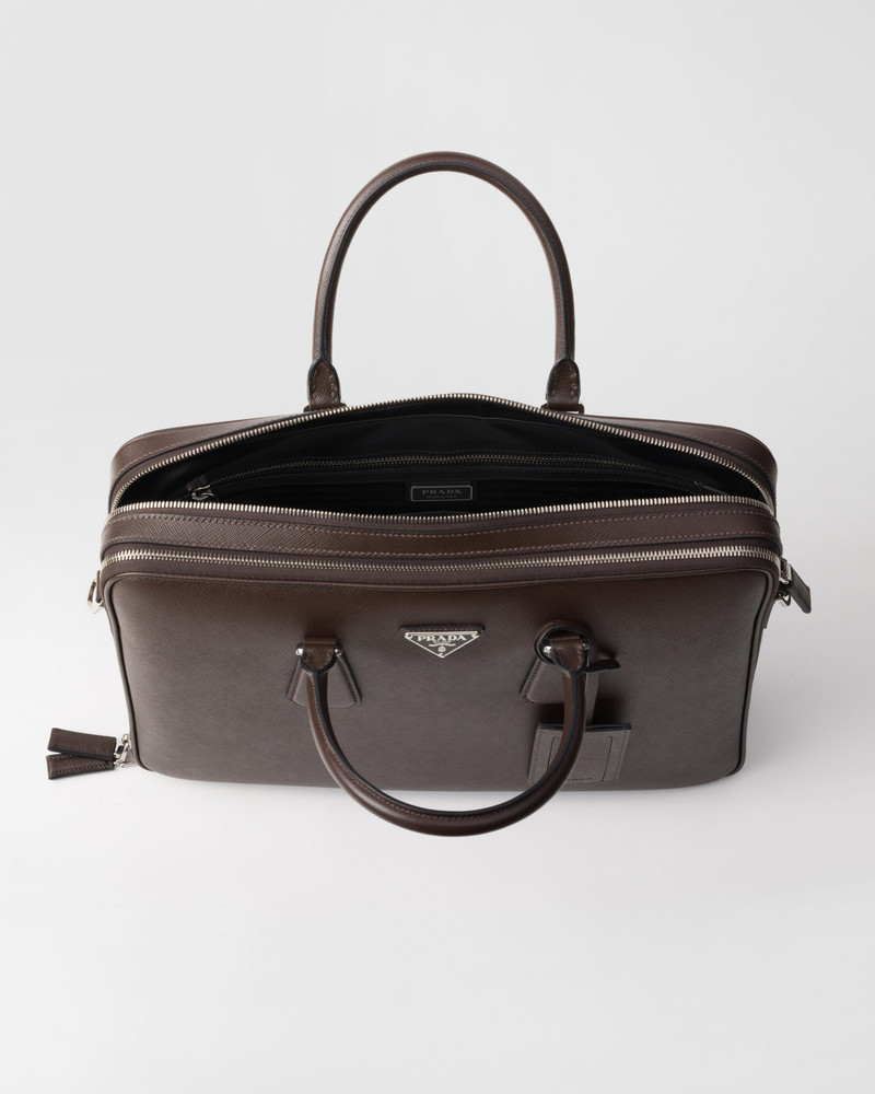 Saffiano leather briefcase 4