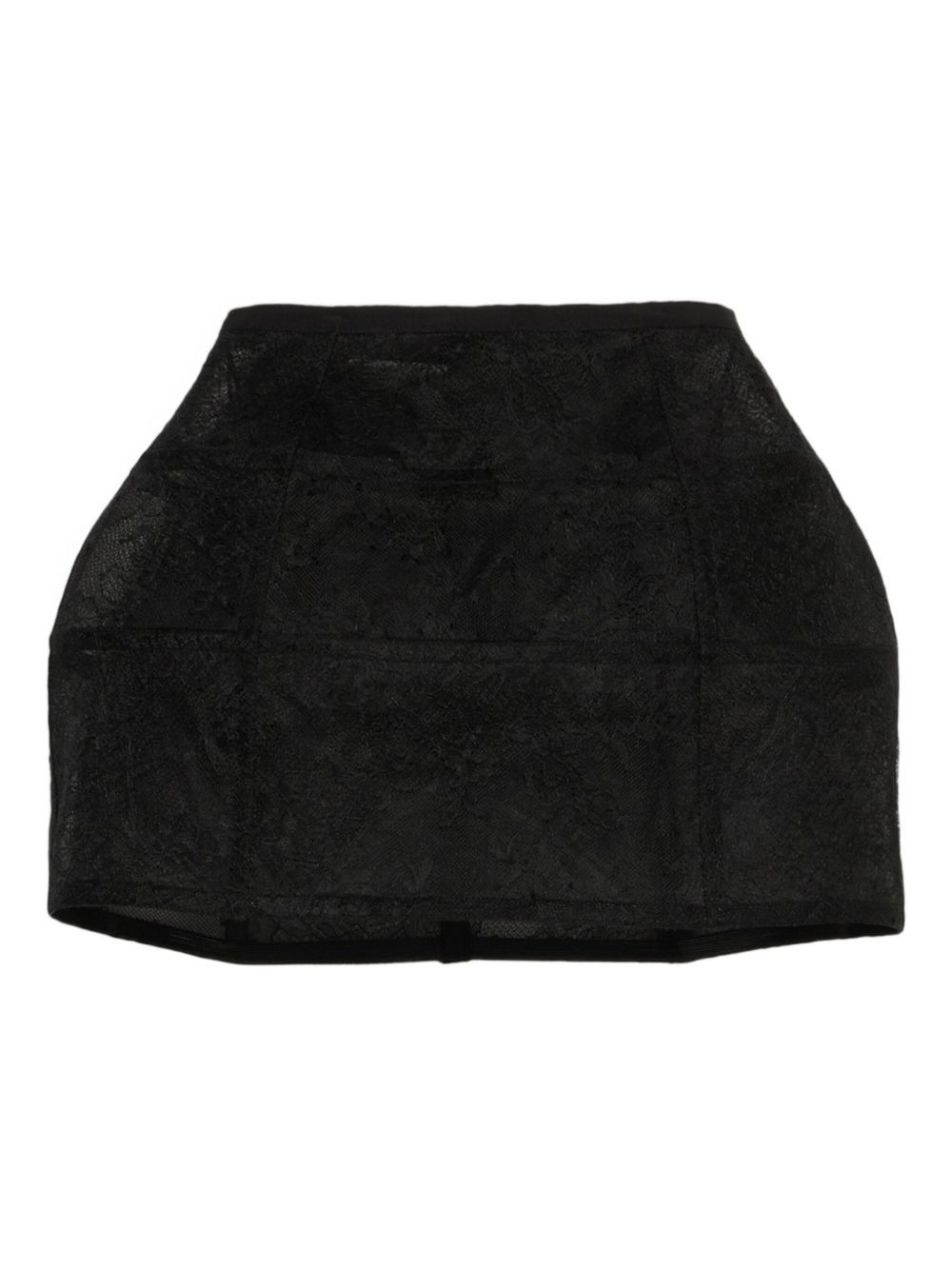 lace-panelled mini skirt - 1