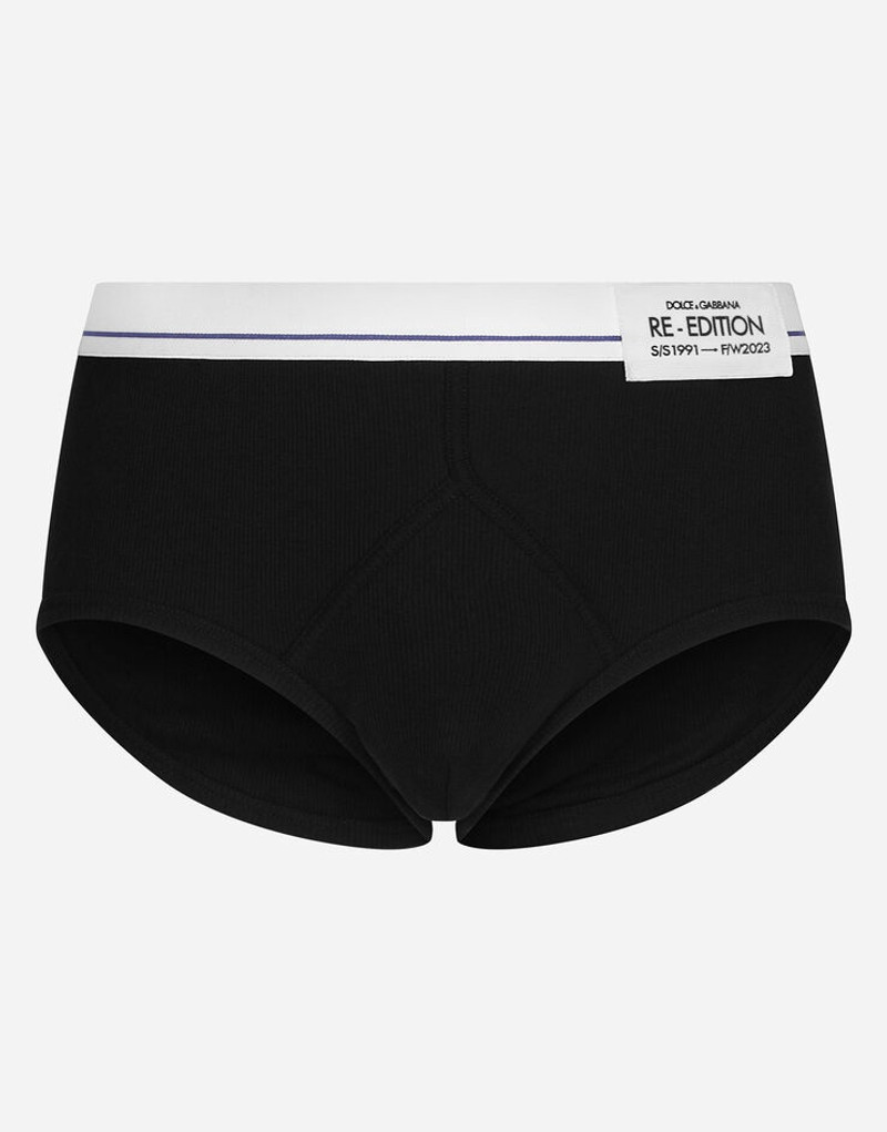 Fine-rib cotton Brando briefs with Re-Edition label 1