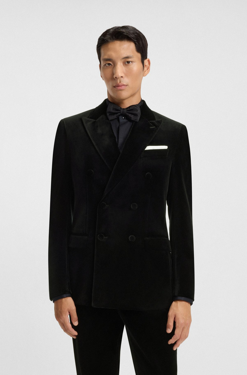 SLIM-FIT JACKET IN COTTON VELVET 2