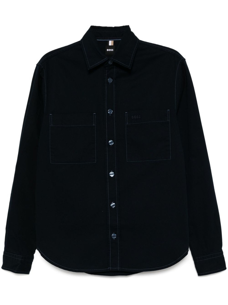 logo-embroidered shirt 1