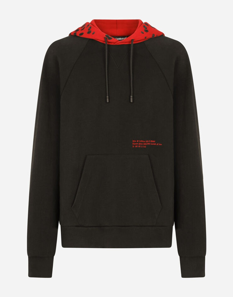 Jersey hoodie with embroidery 3