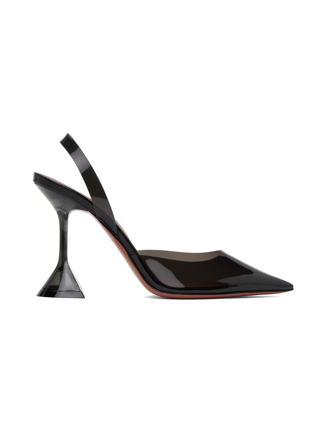 Black Holli Glass Slingback Heels - 1