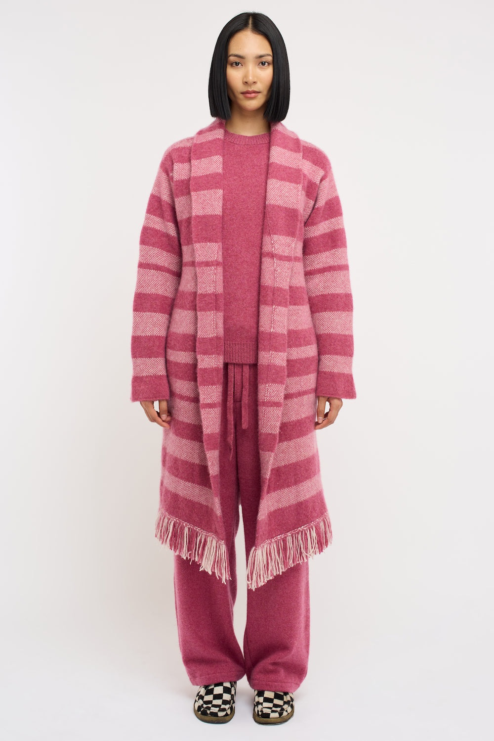 SUBWAY STRIPE WOMEN'S FRINGE ROBE - 2