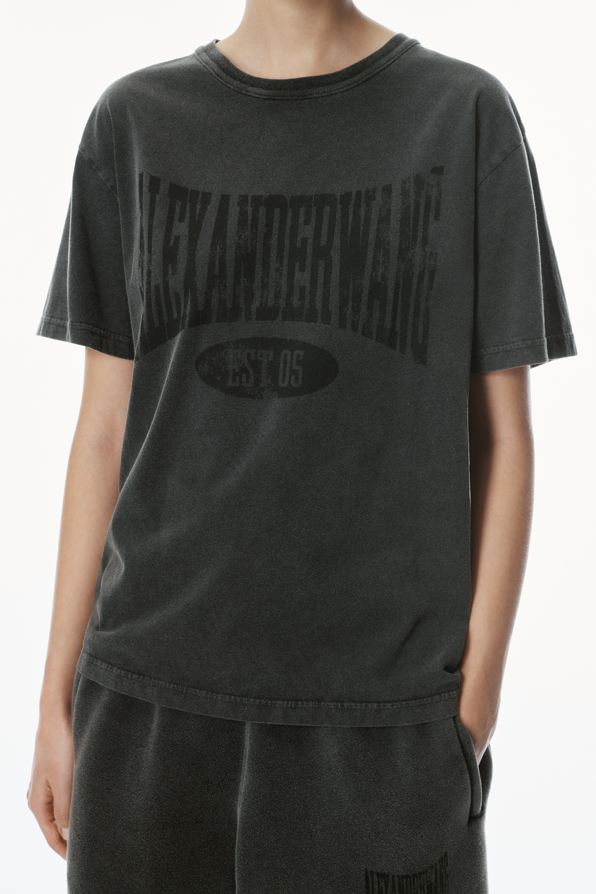 Distressed Logo Cotton Tee - 2