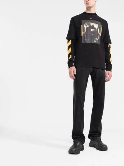 Off-White Caravaggio painting Arrows-print top outlook