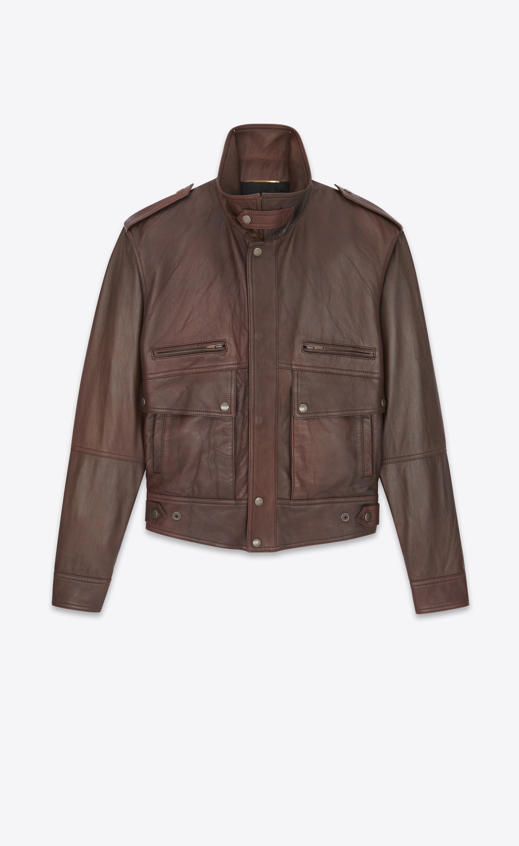oversized leather jacket - 5