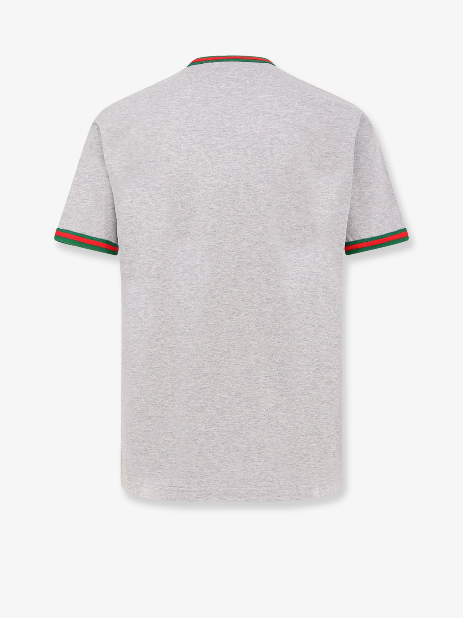 Gucci Men Cotton T-Shirt With Web Detail - 2