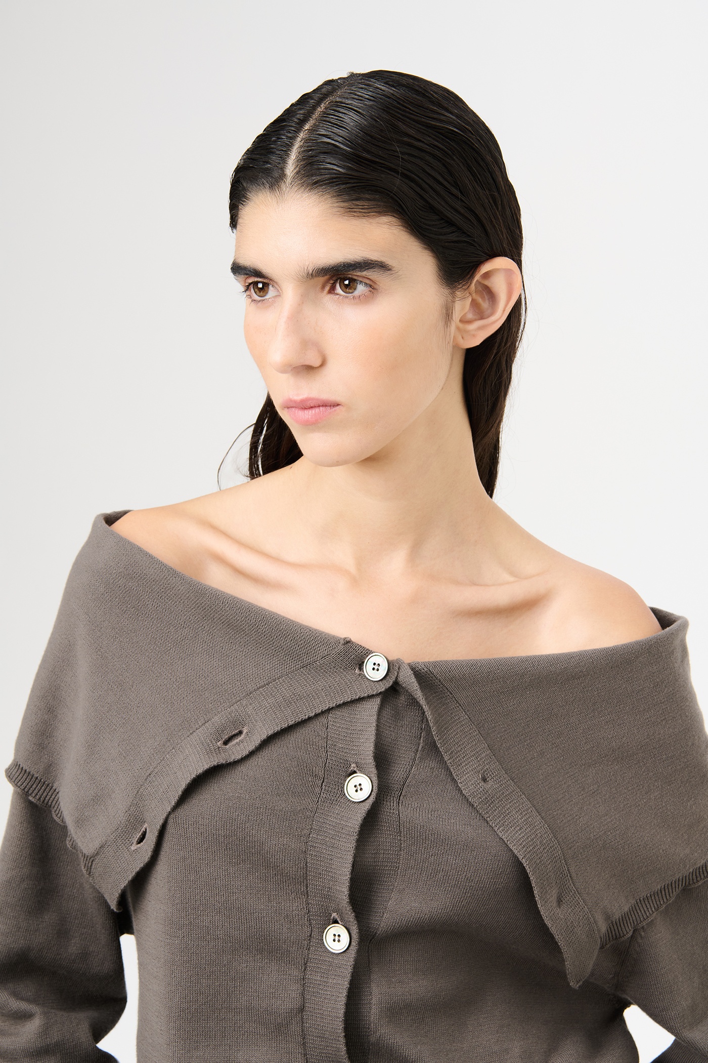 Open Cardigan Fog Clean Cotton - 6