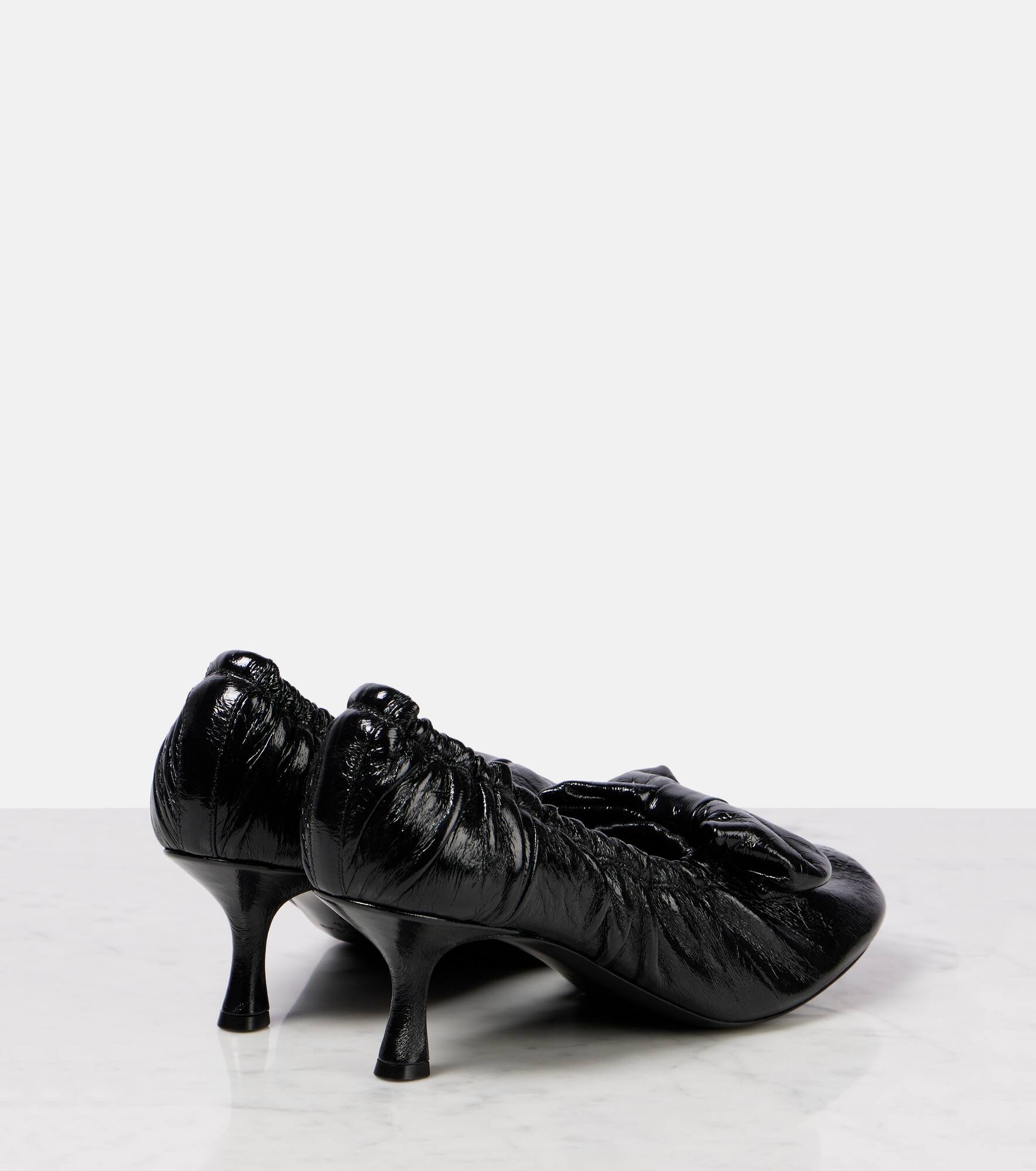 Bow-detail leather pumps - 2