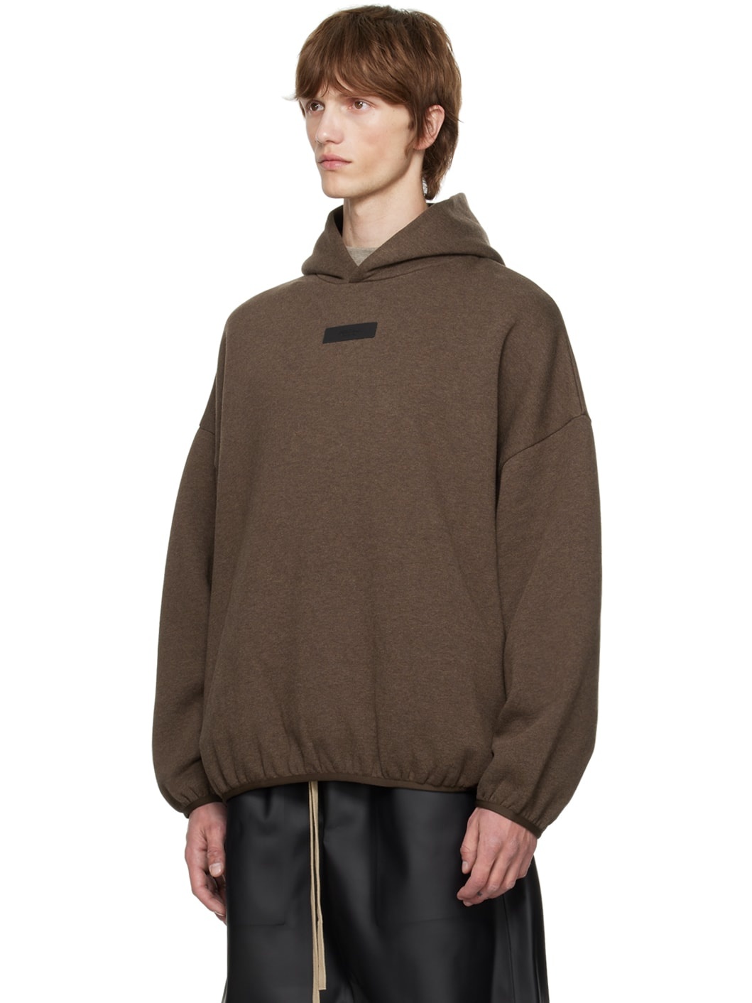 Brown Elasticized Hoodie - 4