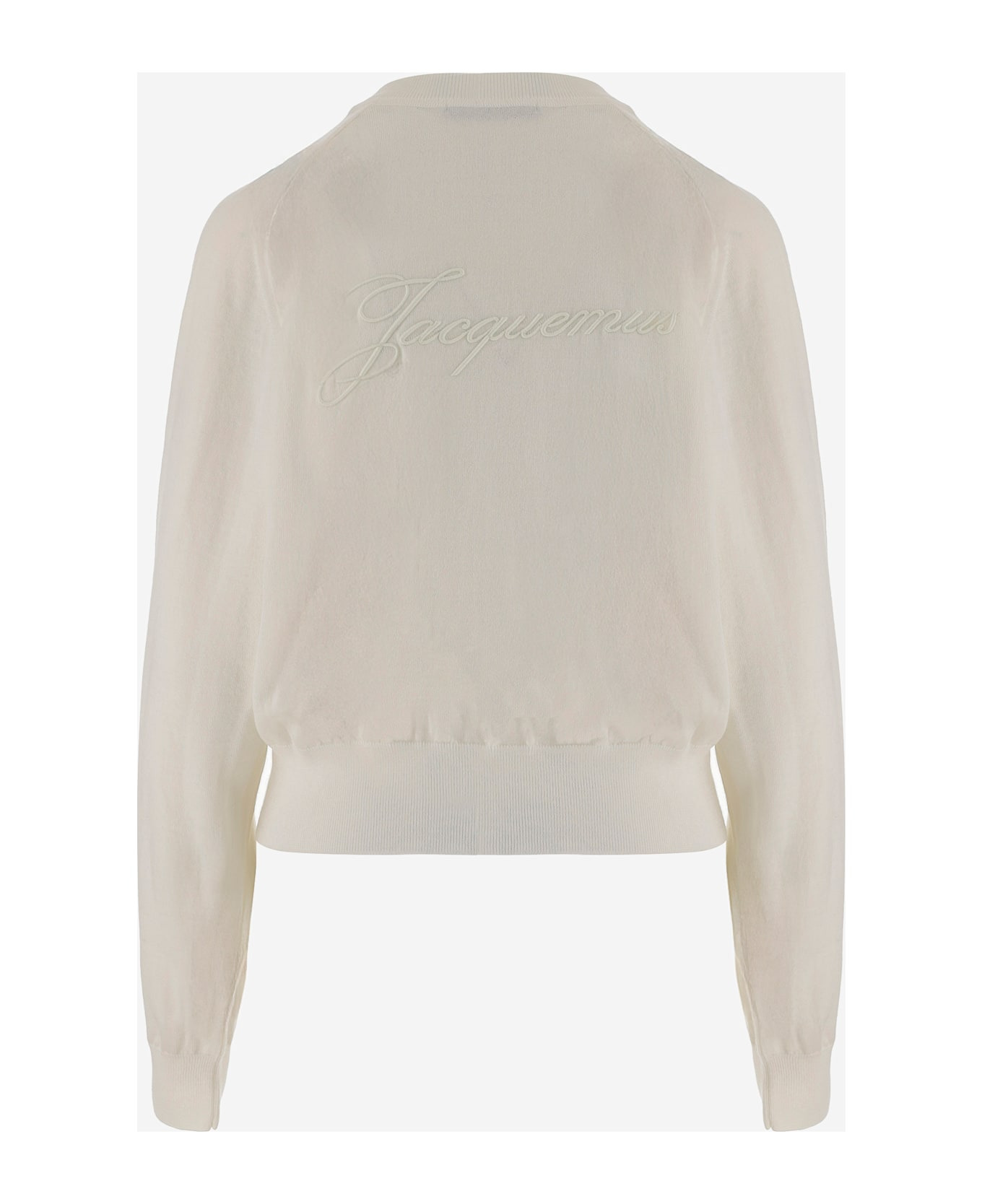 Merino Wool Sweater With Logo Embroidery - 2