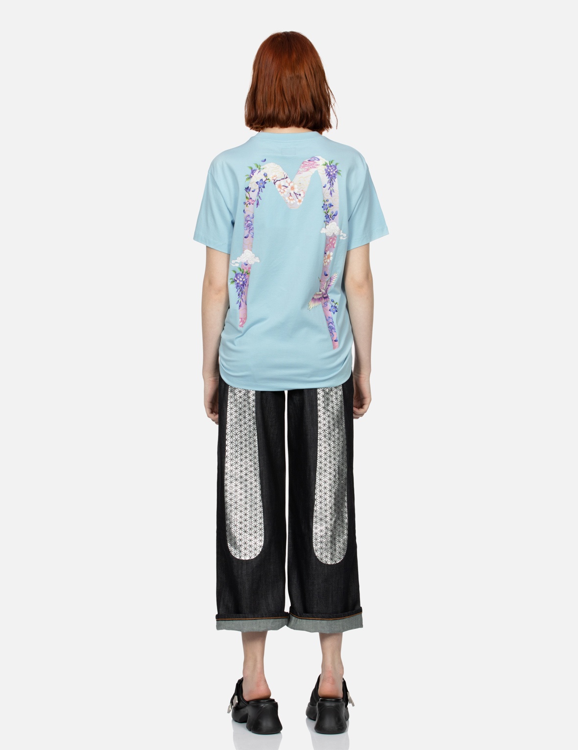 CRANES AND WISTERIA DAICOCK BOYFRIEND T-SHIRT - 5