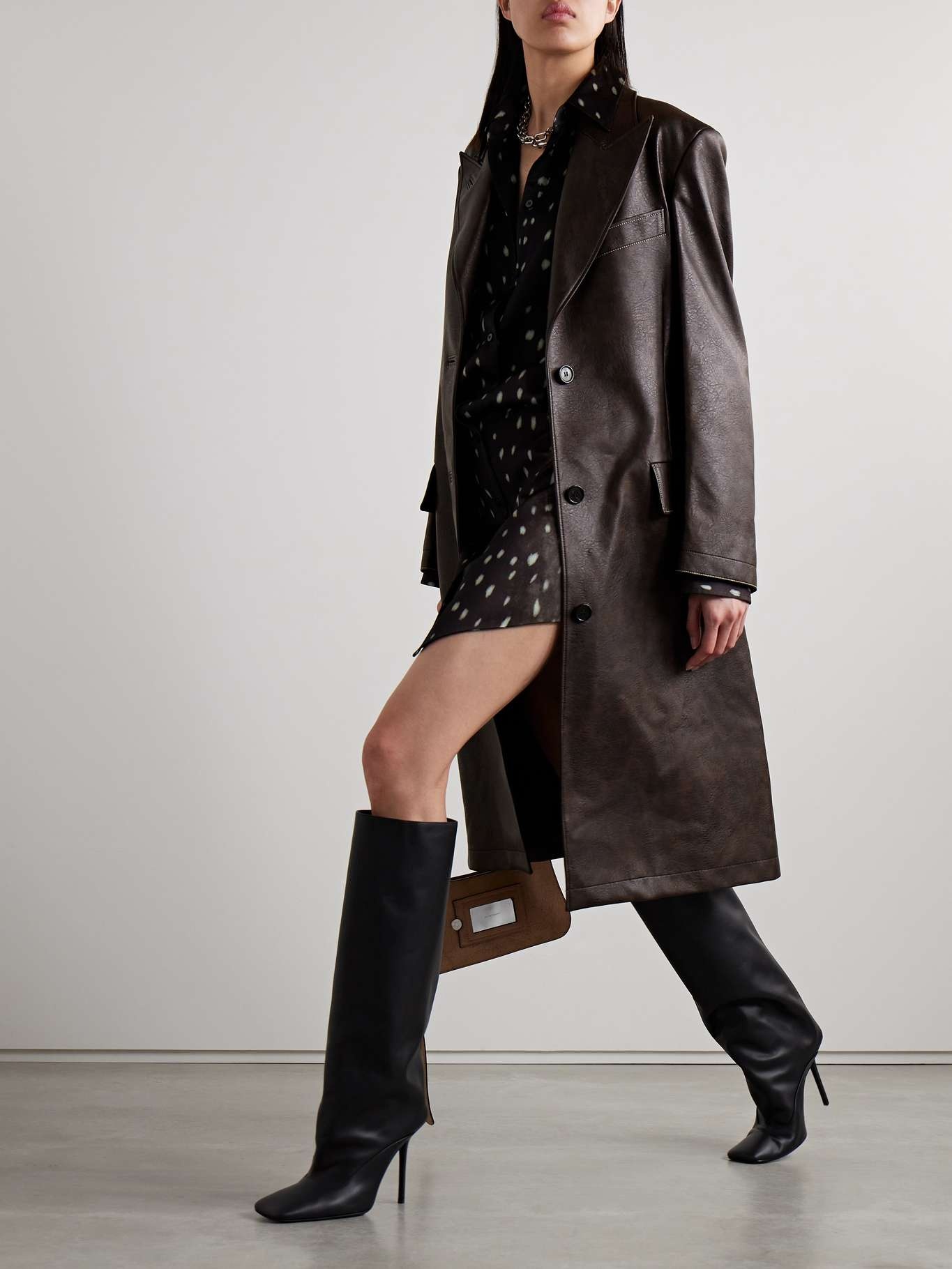 Faux leather coat - 2