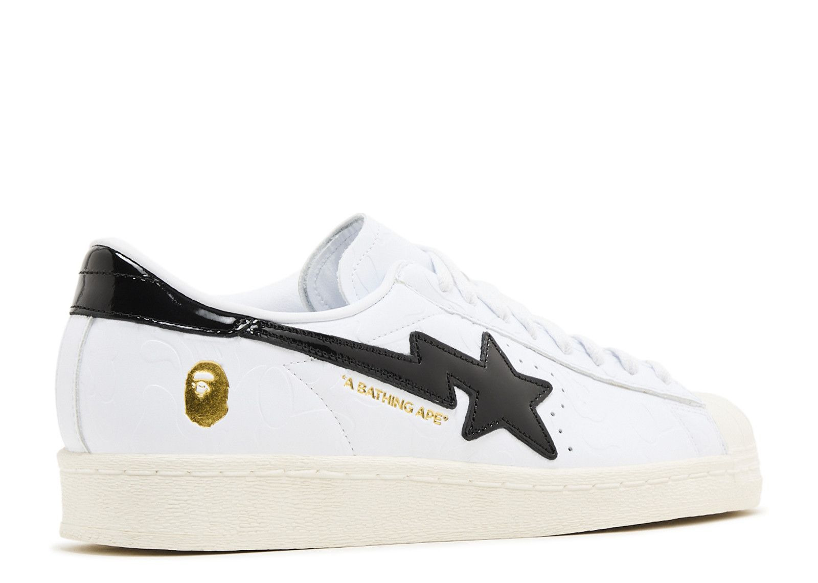 BAPE X SUPERSTAR VINTAGE 'WHITE BLACK' - 3