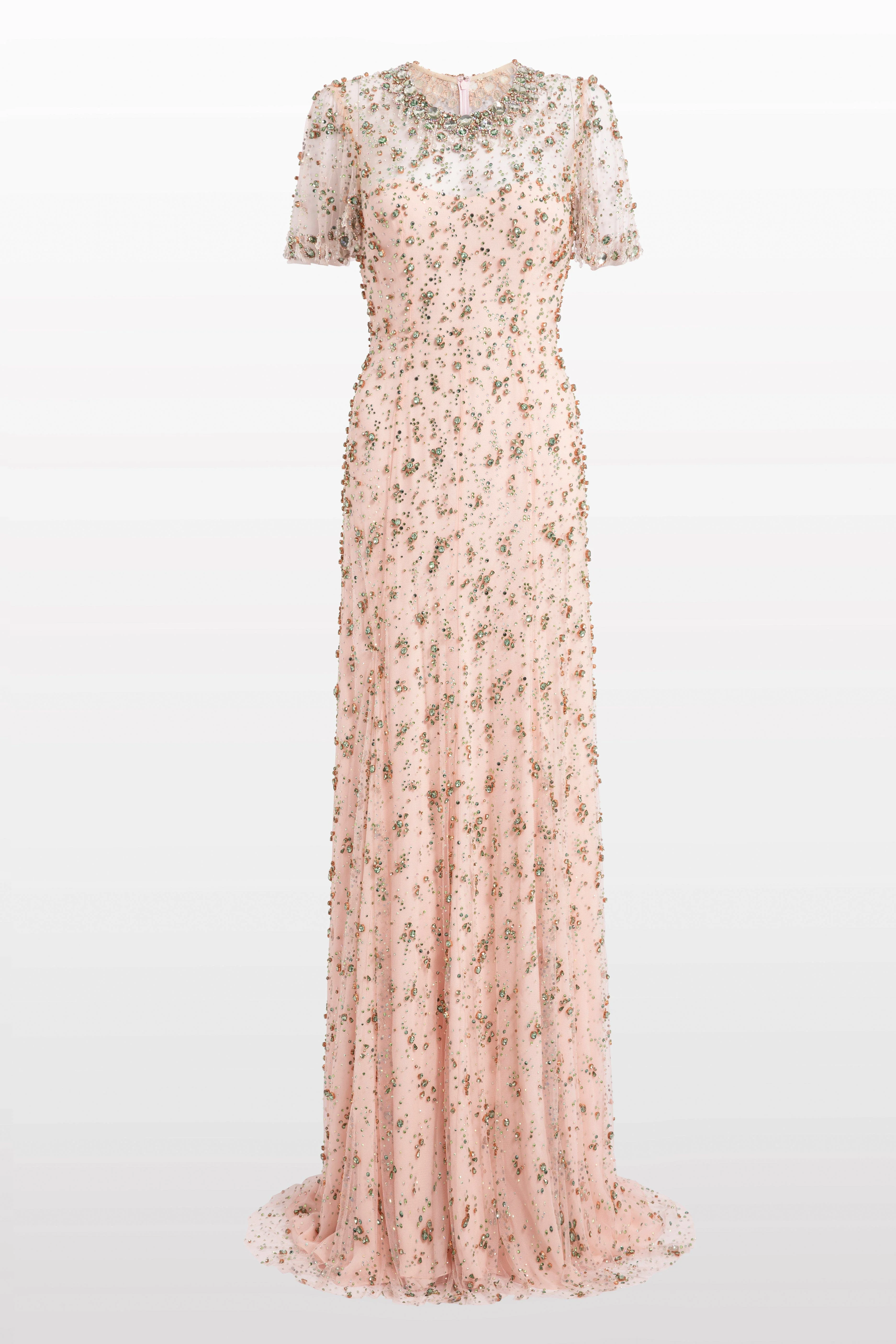 Jenny Packham Ambiance Beaded Maxi Dress in Sugar at Nordstrom - 1