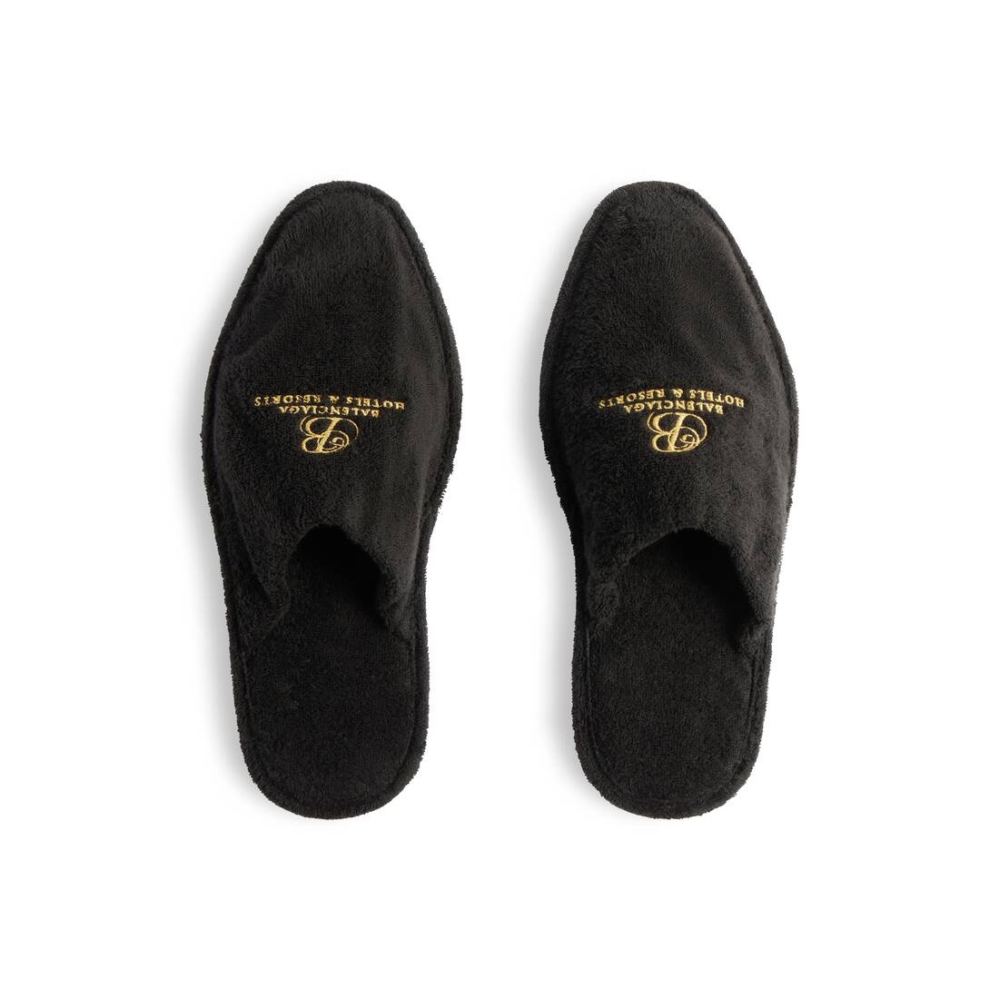 Men's Hotel Flat Mule  in Black/gold - 6