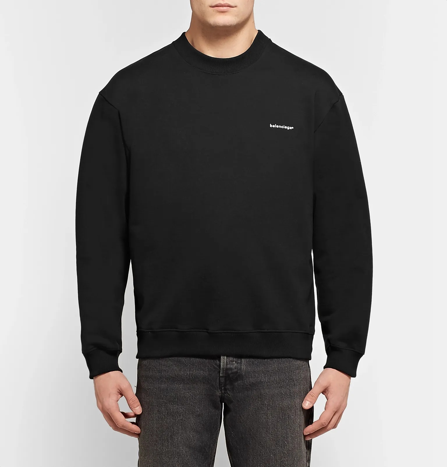 Logo-Print Mélange Loopback Cotton-Jersey Sweatshirt - 4