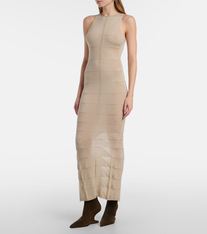 Rick Owens Motivo virgin wool maxi dress outlook