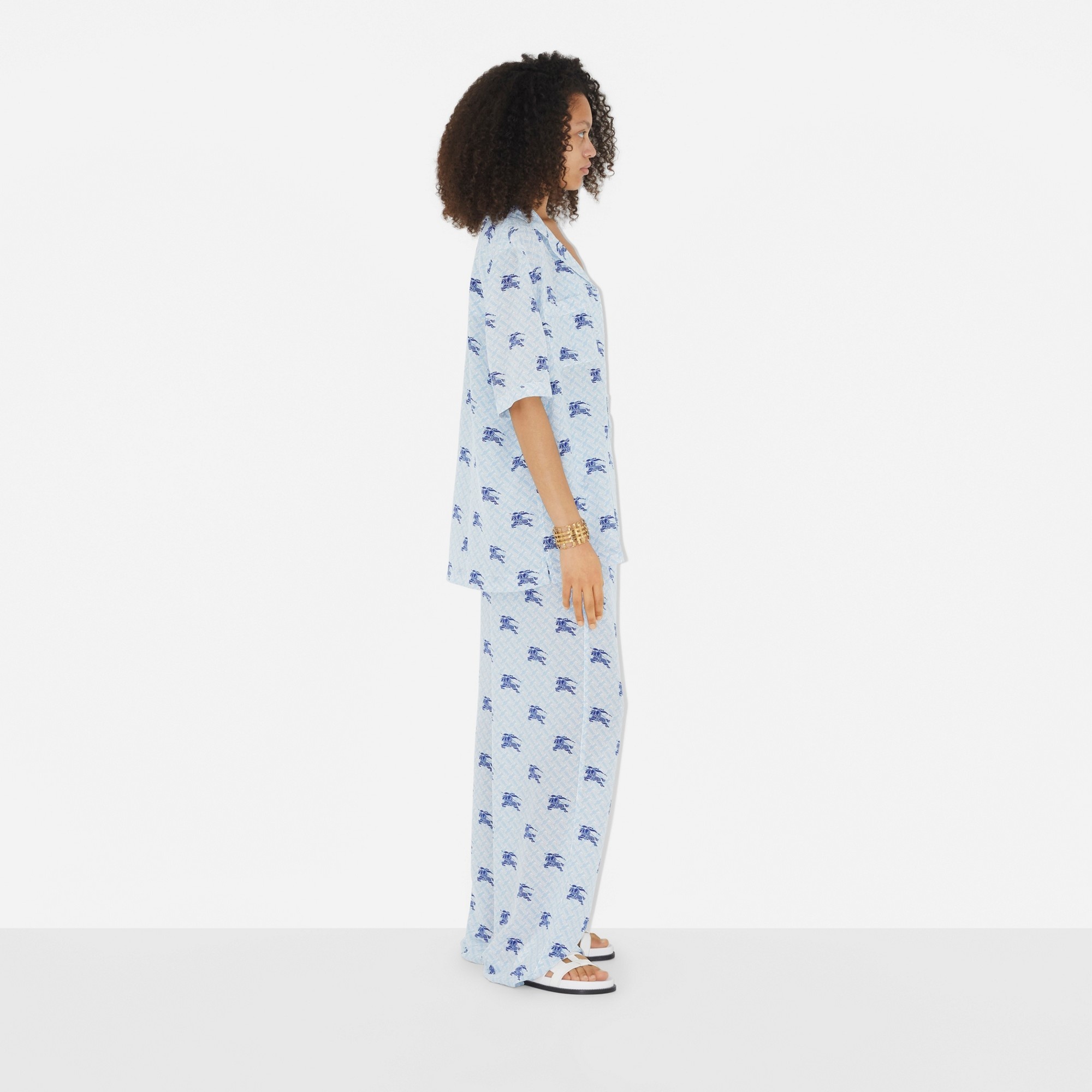 EKD Monogram Silk Pyjama Shirt - 3