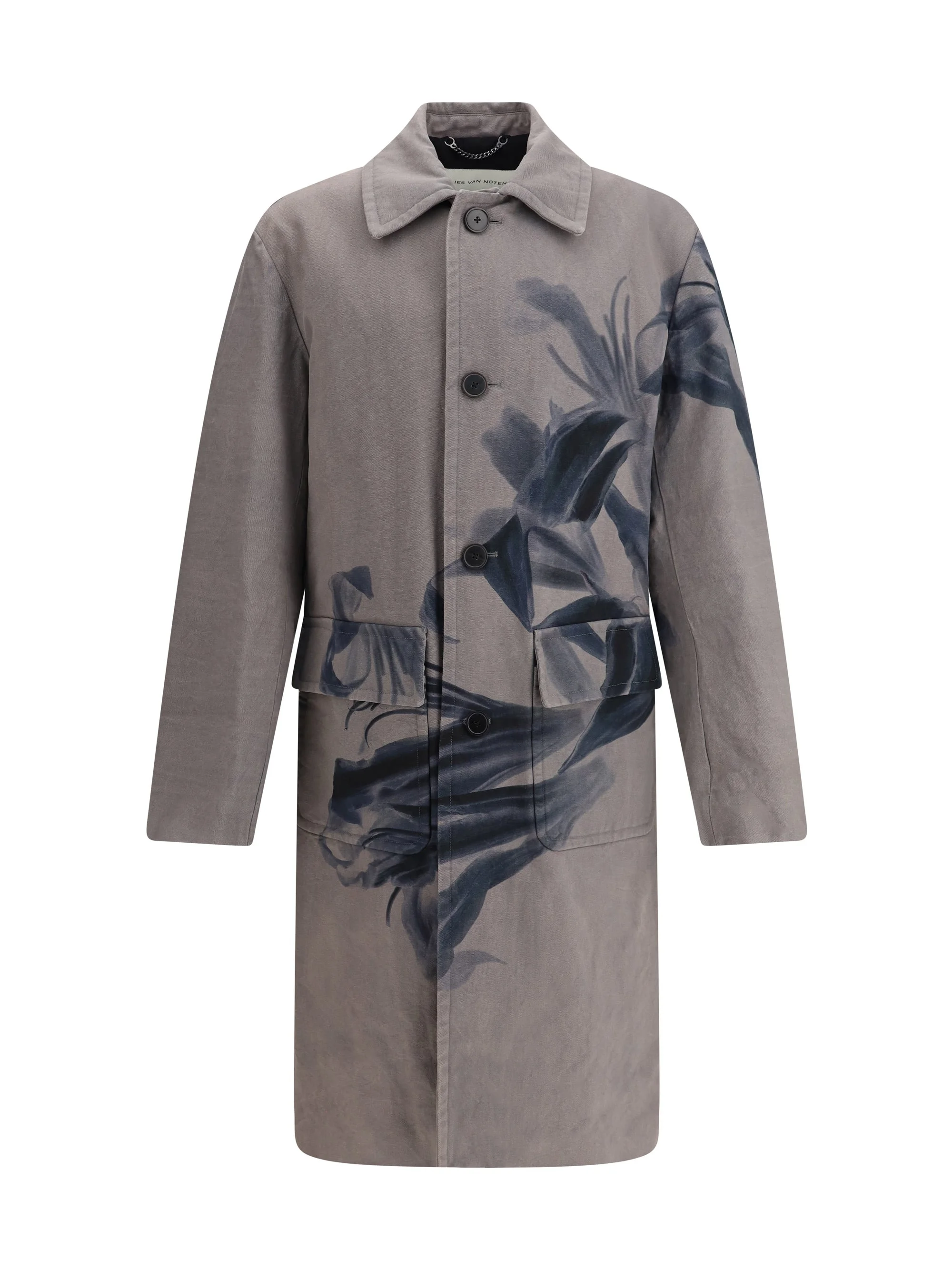 Dries Van Noten Men Randale Trench With Floral Print - 1